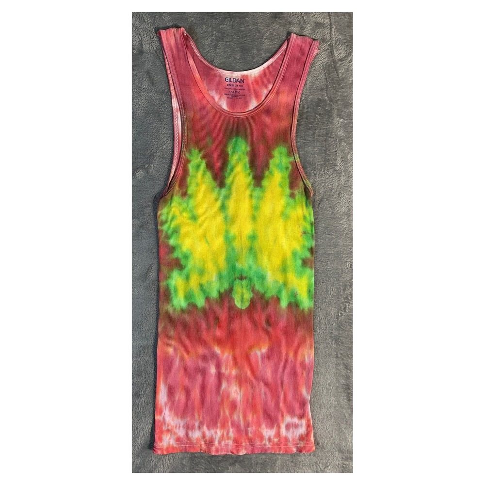 Gildan Men's Tie-Dye Ribbed Tank Top Multicolor‎ Size M
